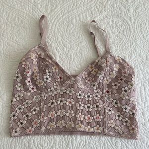 Free People Floral Bralette